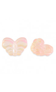 Glasperle 15mm Schmetterling - Peach pink